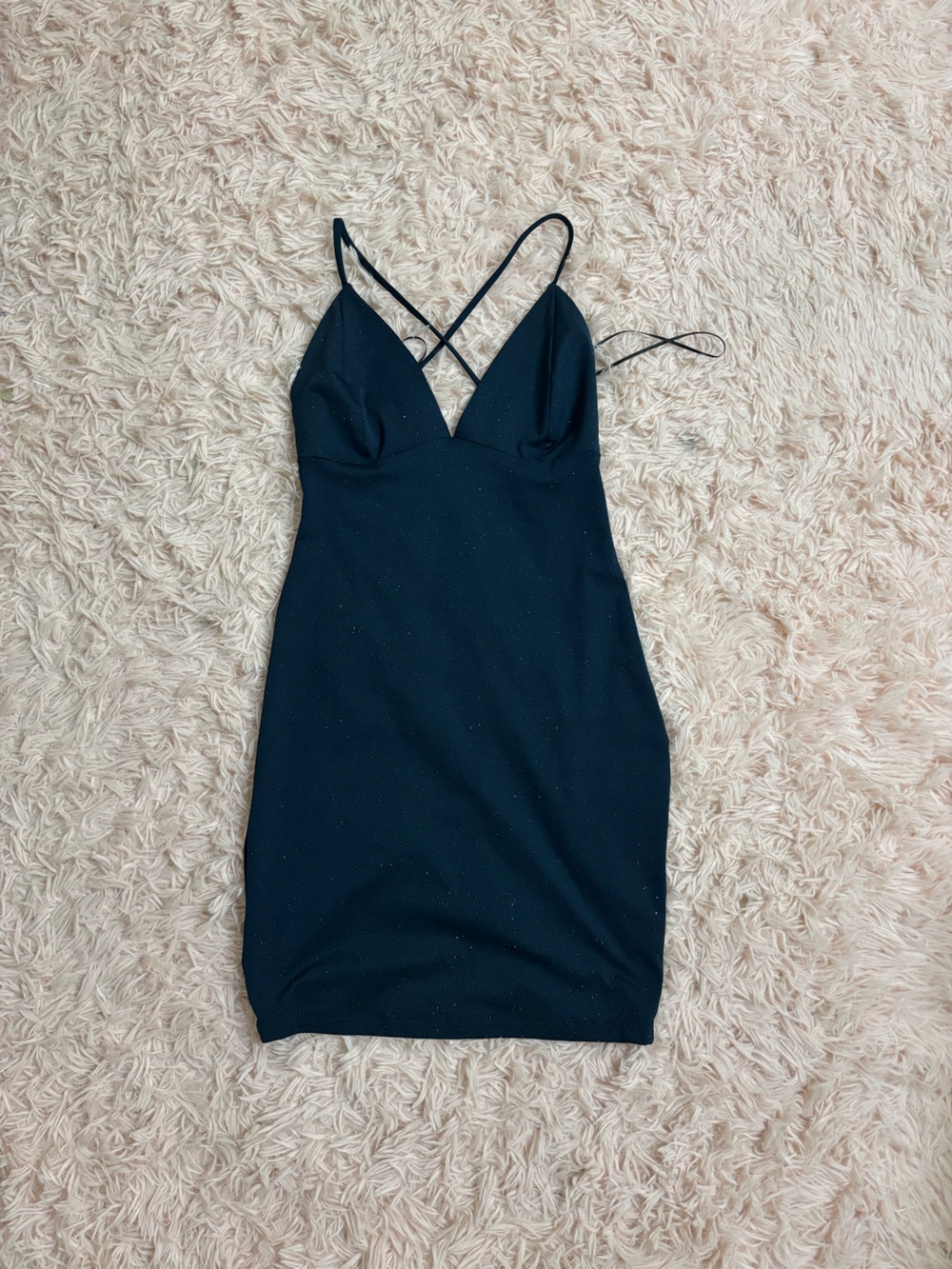 Windsor  Sparkle Crisscross Mini Dress